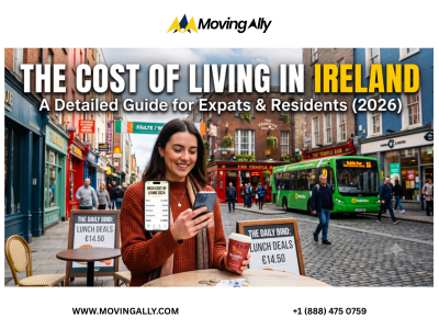Infographic showing the cost of living in Ireland for 2026