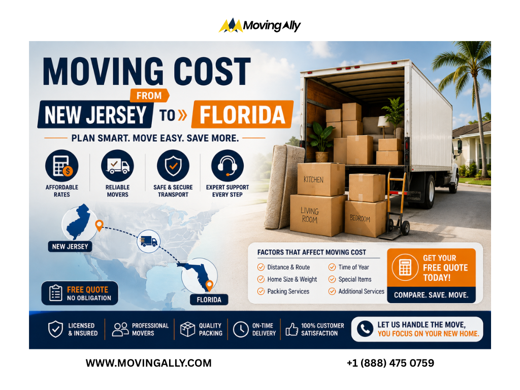Calculating moving cost from NJ to Florida with a calculator