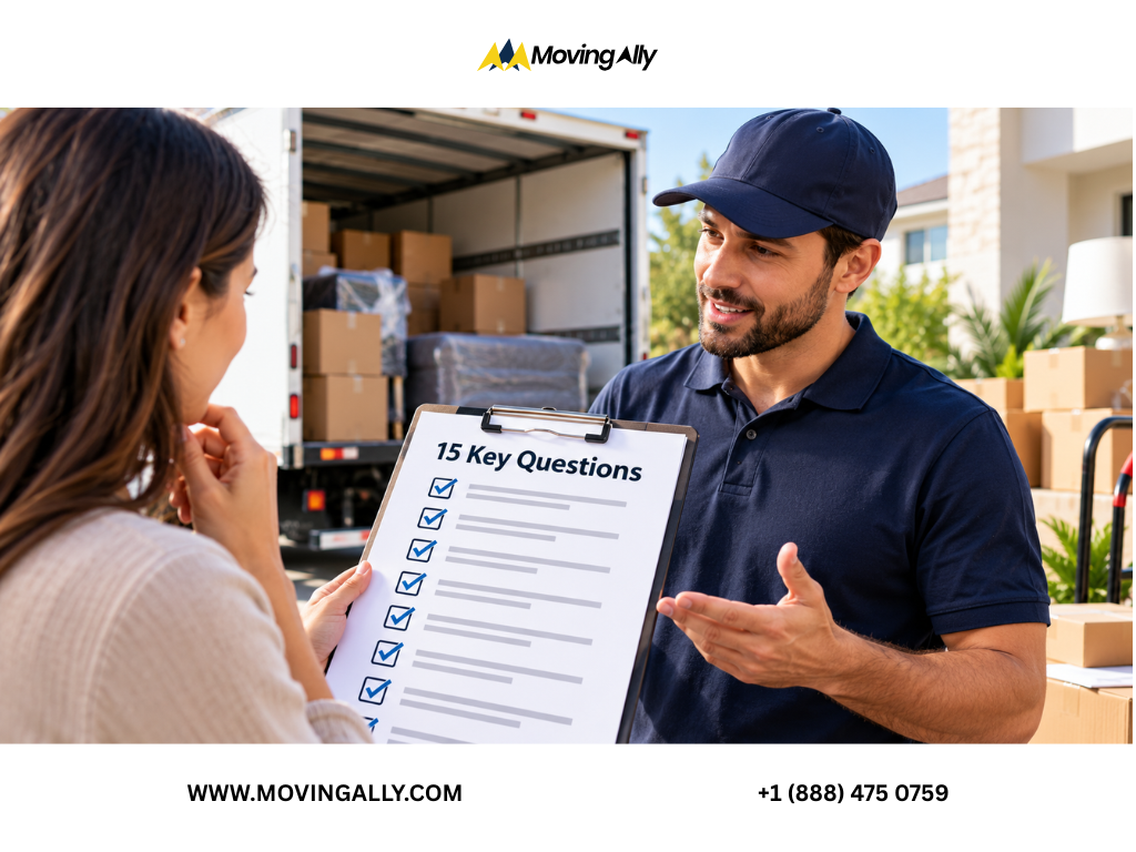 Checklist of important questions to ask moving companies before hiring for a smooth move