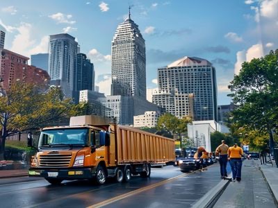 Professional movers loading a truck in Cincinnati